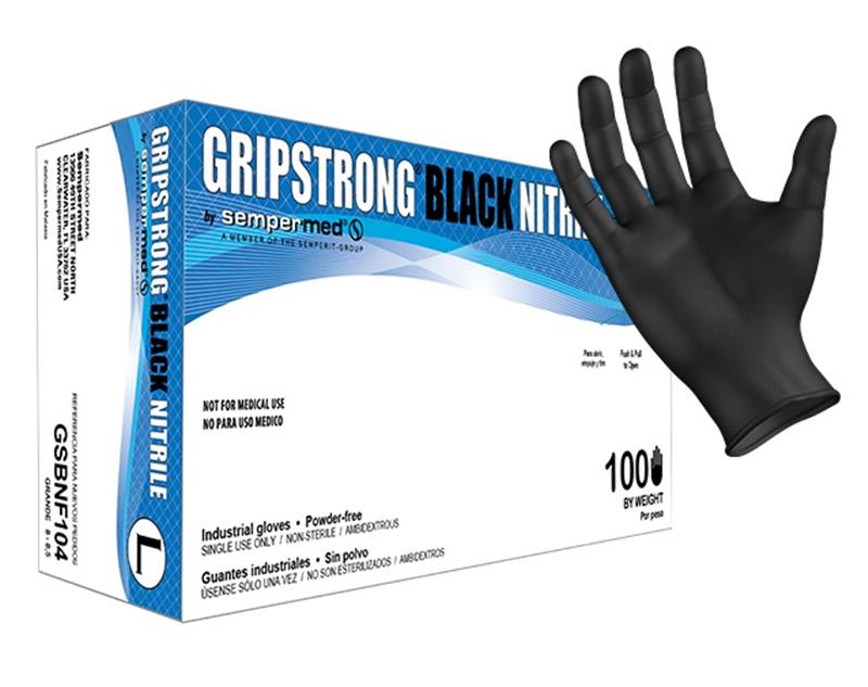 4 MIL POWDER FREE BLACK NITRILE - Tagged Gloves